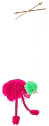 SOPOTUTU Plüsch Strauß Marionette Puppe Tiermarionette Kinderspielzeug Interaktives Plüschtier Bastelei Dekoration Hängefigur Fingerbeweglichkeit Trainieren