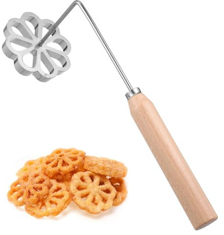 HOLIDYOYO Moldes De Buñuelos Mango De Utensilios De Repostería Para Hornear Diseño Floral Detallado Herramienta De Cocina Para Principiantes y