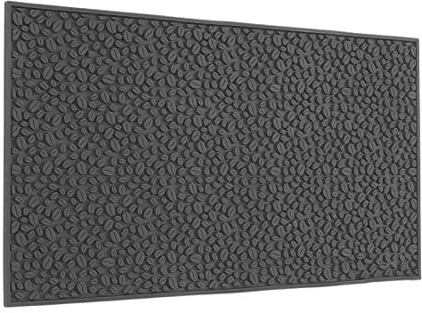 Nikou Tapis de bar en PVC, antidérapant, isolé, résistant à la chaleur, anti-odeurs, pour café et maison, passe au lave-vaisselle, gris, 60 x 40 cm, tapis de séchage