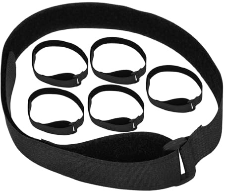 IMIKEYA Sangles De Fixation pour Parasol De Terrasse Réutilisables 6 Pièces 600mm x 25mm Accessoires Anti-Vent Adaptées Aux Et Jardins Sangles Réglables Pratiques