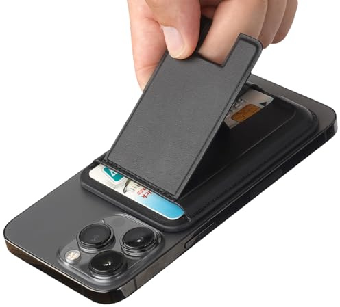 Générique Portefeuille Support Téléphone - Support Magnétique Porte-Cartes Intégré pour Smartphone,Accessoire Portable pour Sport Extérieur Maison Étude Femmes Hommes