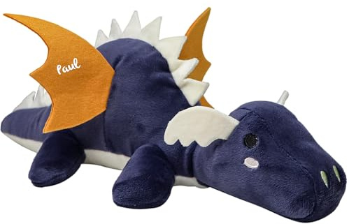 Mainely Personalisierbares Kuscheltier „Drache Diego“ – weich & kuschelig – für Babys & Kleinkinder – mit Namen personalisiert – Tryco
