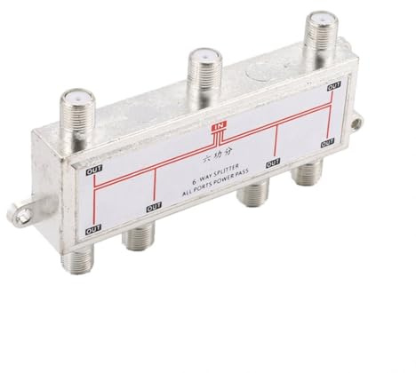 Hipzeepo per Antenna Satellitare, Distributore di Segnale TV A 6 Vie per SATV/CATV 5-2400 MHz, Ricevitore Satellitare per SATV/CATV