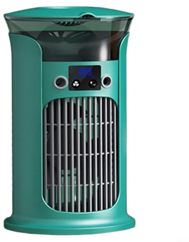 HEIBTENY Enfriador de aire evaporativo portátil con tanque de agua de 880 ml, ventilador de niebla silenciosa de 3 velocidades, enfriamiento de gran angular de 180° para dormitorio, oficina
