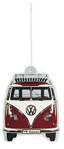 BRISA VW Collection - Volkswagen Luft-Erfrischer-Duft-Spender fürs Auto im T1 Bulli Bus Motiv Einzelpack (Bus Front/Vanille/Rot)