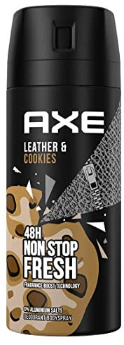 AXE Deodorant/Bodyspray Men - Collision Leather & Cookies - All day fresh - 6er Pack (6 x 150 ml)