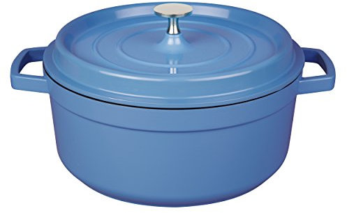 MasterPan - Forno olandese antiaderente in alluminio pressofuso, Alluminio pressofuso., Blu, 4 quart