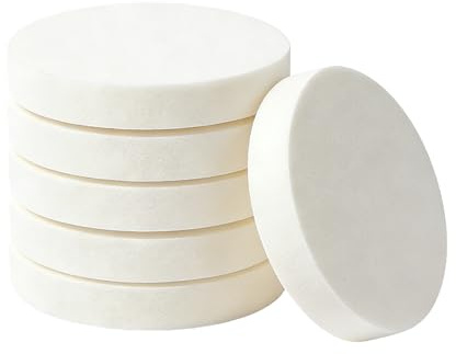 Ericotry Lot de 6 grandes éponges blanches à coussin d'air pour maquillage des yeux et du visage - Double usage pour BB CC crème fond de teint liquide - 9 cm de diamètre