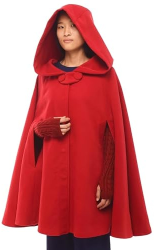 GRACEART Mittelalterliche Unisex Vampir Umhang Gothic Cosplay Kostüm, Robe mit Kapuze Cape Mantel Umhang Poncho