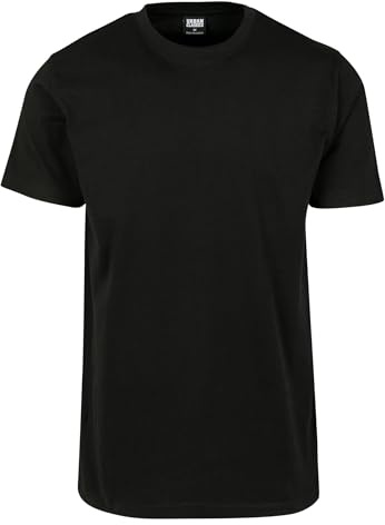 Urban Classics Herren Basic Tee – Kurzarm T Shirt mit Rundhalsausschnitt in regulärer Passform für Freizeit Sport Alltag und Streetwear Outfits,Schwarz,M