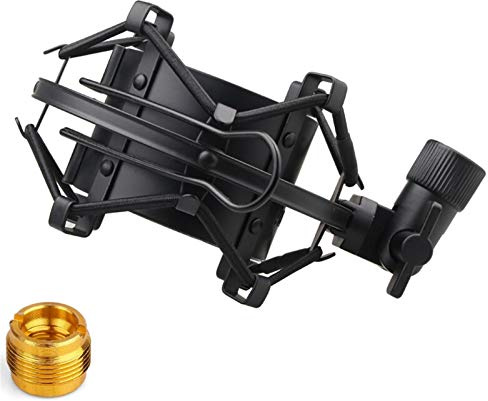 Miwayer Universal Microphone Shock Mount,Most Advanced Cobweb Anti-Vibration Structure Compatible with 1.6-1.8(42-47mm) Large Diameter Condenser Mics, Like CAD U37 USB GLX220 NW-700 MXL770 V250