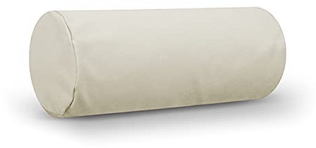 Heavy Duty Cotton Neck Roll Pillowcase - Soft and Breathable 10 oz Fabric Pillow Cover for - Fully Enclosed Sleeve Design Washable Pillow Protector - Made in USA - Natural, 6 x 16