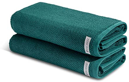 Ross - 2 teiliges Frottier-Set - Selection Bio-Baumwolle (2 X Duschtuch im Set) - 540 g/m2 - Baumwolle - Frottee - saugstark - weich und flauschig - Moosgrün