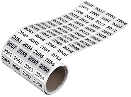 MECCANIXITY 2001 to 3000 Consecutive Number Stickers Inventory Label Black Numbers for Office Warehouse Numbering Classification