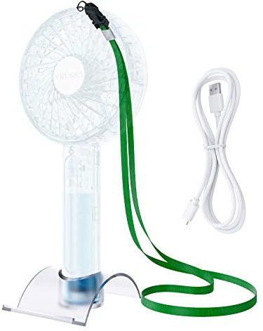 VKUSRA Kit de accesorios con 1 soporte, 1 cordón verde y 1 cable USB (USB a tipo C), El Ventilador de Mano 𝗻𝗼 está 𝗜𝗻𝗰𝗹𝘂𝗶𝗱𝗼
