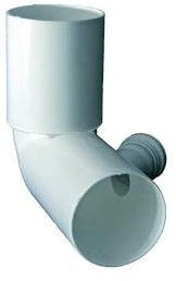 Curva wc alta in polipropilene - Diametro 90 - Modello CON 1 ATTACCO SINISTRO Ø40