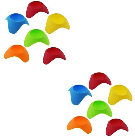 Cabilock 12 Coquetiers En Céramique Pour Pocher Des Œufs Coquetiers En Silicone Coquetiers Pour Cuiseur D'Œufs Coquetiers En Silicone Support À Vapeur Plat De Service D'Œufs