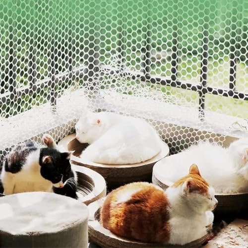 White Wire Poultry Fence with 0.8cm Mesh for Garden Chicken Cat Dog Rabbit Safe and Durable (0.5x5m/1.64x16.4ft)