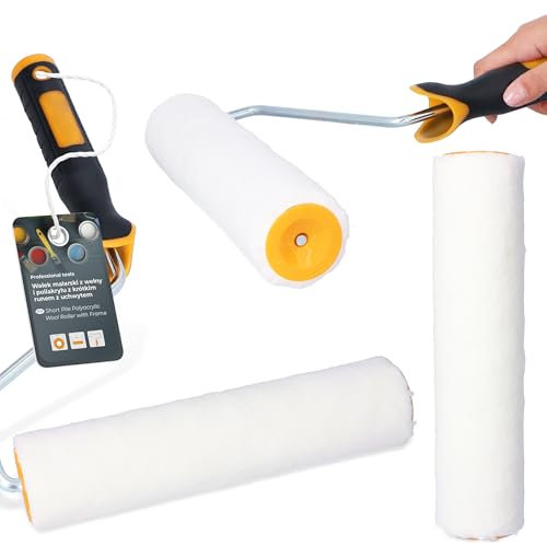Rullo Vernice 25 cm Manico Supporto Pareti Soffitti Facciate Perfetto Lavori Ristrutturazione Facili Pittura Applicazione Precisa Rulli Rullino Dipingere