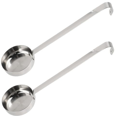 Louche à Pizza en Acier Inoxydable, Lot de 2, Manche Long