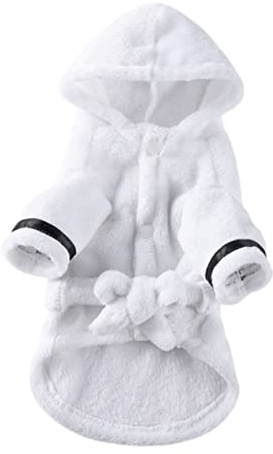BUGUUYO Bañador De Perro para Mascotas Albornoces Absorbentes De Agua Ropa para Perros Pequeños y Cachorros Baño Descanso