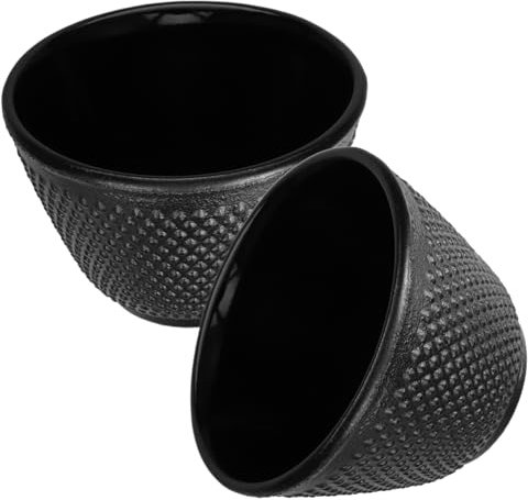 ABOOFAN Tasses à Thé En Fonte 120 Ml Lot De 2 Style Rétro Kung Fu Résistantes Et Isolantes Pour Thé Café Et Eau
