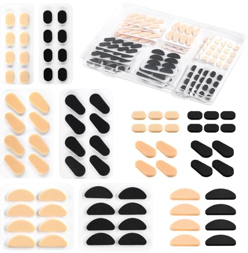 Keadic 120 Pairs of Foam Nose Pads for Glasses,Eyeglasses Nose Pads Glasses Support Nose Pads Soft Foam Self-Adhesive Nose Pads Sponge Anti-Slip Nose Pads for Sunglasses, Glasses
