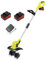 Gartenfräse, Bodenfräse, leistungsstarker Bodenbearbeiter, 25 cm Arbeitsbreite, 22 cm Arbeitstiefe, mit Akku und Ladegerät, Vertikutierer für Rasen, Gemüsebeete,2batteries