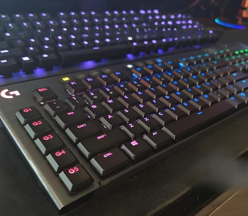 109 Keys Full Set of keycaps for Logitech G813/G815/G913/G915 TKL RGB Mechanical Gaming Keyboards with American Layout (schwarz)