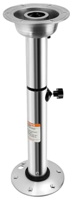 Armanyya Colonne de table réglable en hauteur en aluminium pour camping-car, capacité de charge de 25 kg, réglable, démontable, pour cuisine, camping-car, argent, 22-72 cm