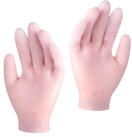 MOTHNUR Guantes Hidratantes Sebs Para Mujer y Niña, Talla Única, Efecto Exfoliante y Reparador, Manos Secas y Agrietadas, Uso Doméstico y Cuidado Personal, Color Rosa