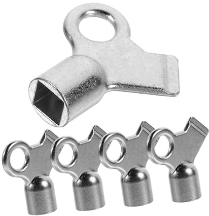 HOMSFOU 5 piezas Llave para Radiador Aleación de Aluminio Duradera Llave de Purga para Válvulas Cuadradas Accesorio Ligero y Portátil para Purgar Radiadores