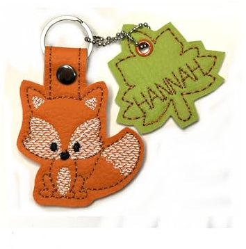 Schlüsselanhänger Fuchs personalisierbar Name Schlüsselanhänger Taschenanhänger Anhänger Schlüsselring Rucksack Kofferanhänger Schultasche