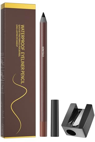 Crayon Liner Des Yeux Résistant à l'Eau, Tenue Longue Durée et | Outil De Avec Pochoir Yeux Destiné Aux Débutantes Femmes Filles De Jour Fête Trajet
