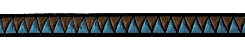 1A-Kurzwaren 10m Retro-Borte Webband 12mm Farbe: Blau-Braun-Schwarz