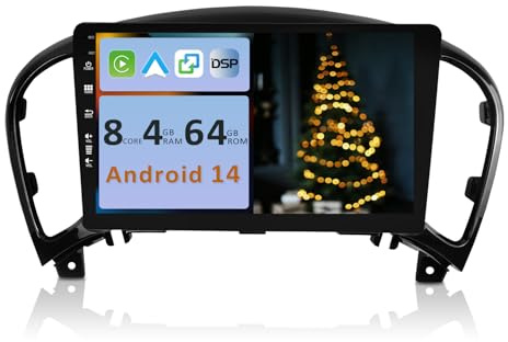 YUNTX Android 14 2 Din Autoradio per Nissan Juke YF15 Infiniti ESQ(2011-2017)-4G+64G-[Integrato CarPlay/Android auto/DSP]-Gratuiti 4LED Camera-Supporto DAB/Controllo del Volante/360 Camera/MirrorLink