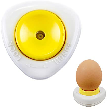 1Pcs Semi-Automatic Pinhole Egg Piercer Safety & Easily Kitchen Pricker Egg Piercer Tool Egg Opener for Raw Soft Hard Boiled Egg