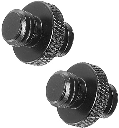 PATIKIL 2Pack Mikrofonstativ Adapter 3/8 Stecker an 3/8 Stecker Gewinde Stativ Schraube Adapter Doppelseiten Kamera Schraube für Mikrofon Stativständer Schwarz