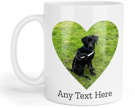 Personalised Mug Text Photo Printed Collage Design Logo Customised Gift Cup 11oz Various Options Mothers Fathers Day Coffee Cup Kitchenware. Personalised photo mug (Heart shaped image and text)