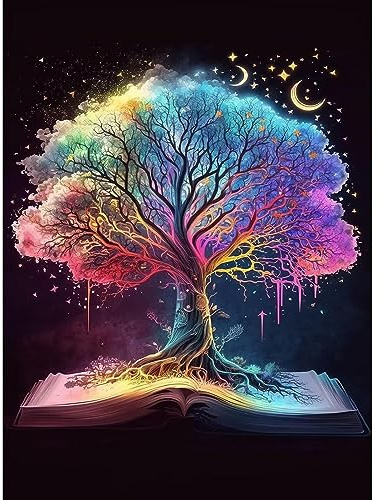 MXJSUA 5D Baum des Lebens Diamant Painting Kits für Erwachsene, DIY Strass Bilder Diamant Kunst Kits, Runde Steine Diamant Painting für Zuhause Dekor 30x40cm