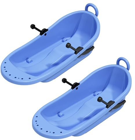 Double Thickened Sled, Large Backrest Sled, Adult Children's Sled, Wear-Resistant Anti-Freezing Sled, Winter Sled with Pull Rope