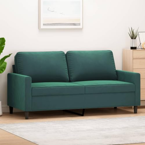 LAPOOH 2-Sitzer-Sofa Dunkelgrün 140 cm Samt, Loungesofa, Sofas & Couches, Relaxsofa, Couch für Wohnzimmer, Couch Mit - 359201