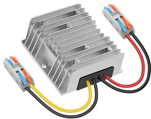 Fxlpower DC 12V auf 24V Spannungswandler 20A 480W, Wandler 12V auf 24V Auto Netzteil mit Schnellverbinder Kabelverbinder, Spannungsstabilisator 12V auf 24V für Golfwagen Auto Motor LKW PKW Kfz Boot