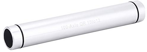 Socobeta Aluminiumlegierung Fahrrad Schnellspanner Steckachse Nabenadapter 15 Mm auf 12 Mm Fahrradnabenumwandlung für Fahrräder (Silber)