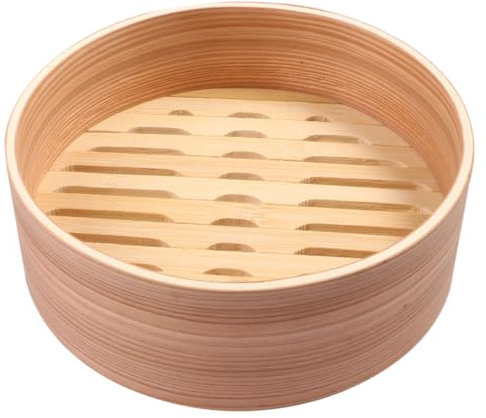 COLLBATH Vaporiera Bambù Per Dim Sum e Bao Bun Steamer Portatile Per Cucina Domestica Per Verdure e Facile Da Usare e Conservare