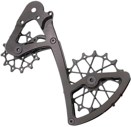 Doiyislem Fahrradumwerfer mit Keramiklager, Umwerfer für Rennrad - Führungsplatte für Schaltwerk - Fahrradumwerfer aus Aluminiumlegierung, Ersatzteile Schalthebel, 11/12-Gang-Fahrradzubehör