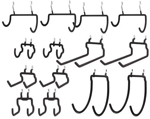 KINOMI 14 Pack Pegboard Hooks Heavy Duty Pegboard Drill Holder Power Tool Holder, Value Set, Large Pegboard Accessories and Hooks for Tools, Power Drills, Art and Craft Supplies etc