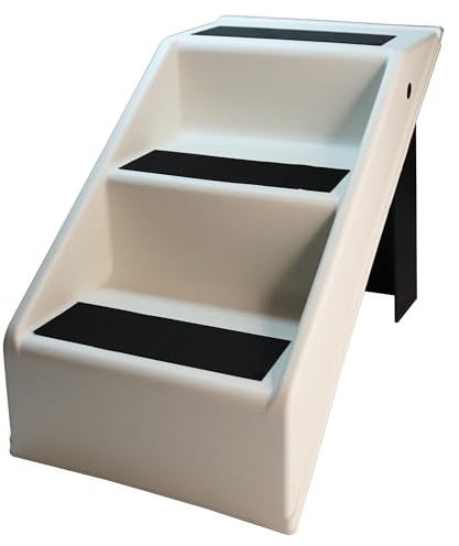 Hundetreppe klappbar in Grau, Hundetreppe Hunde- & Katzentreppe | Haustiertreppe klappbar aus Kunststoff | 66 x 31 x 11 cm
