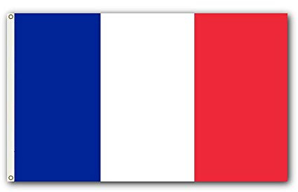 Bandiera Francia per esterni – Grande 3 'x 5', poliestere resistente alle intemperie su entrambi i lati
