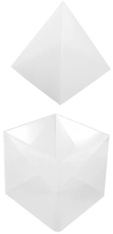 Gadpiparty Pyramiden Silikonform Diy Gießform Für Harz Und Bastelprojekte Mit Sockel Transparente Flexible Form Für Dekorative Tischornamente Und Diy Schmuckgestaltung